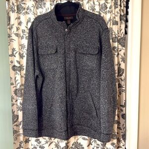 Grey Zip Up Double Breasted Jacket